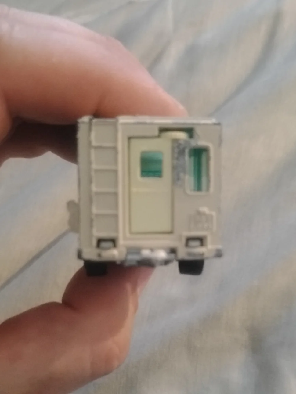 Cream Camper Van Toy with Translucent Blue Roof - Kids Vehicles